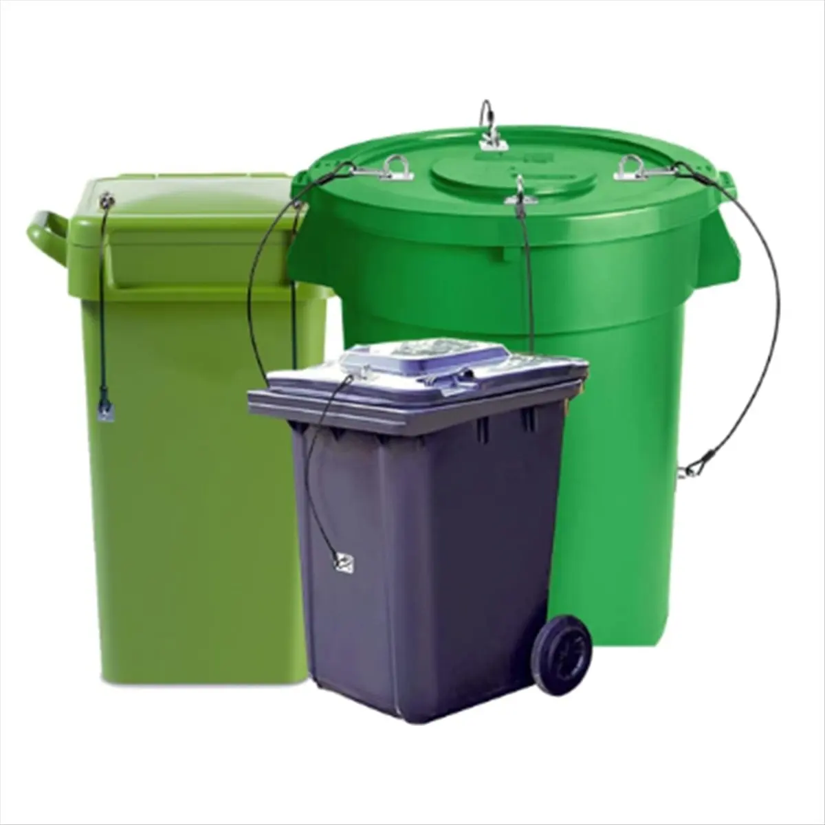 BHBL Straps Attach to Black Bear Proof Trash Can. Works Great for Bears, Raccoons, Opossums Lizards,Animal Trash Can Lid Lock