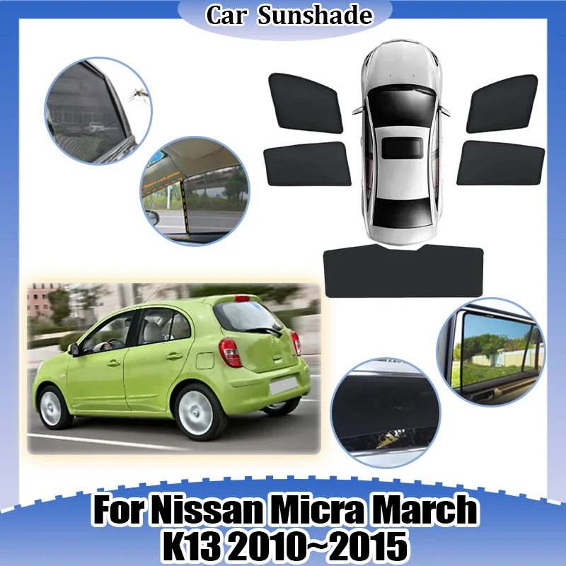 

Sun Visor For Nissan Micra March K13 2010~2015 Car Mesh Sunshade UV Protection Heat Insulation Privacy Shading Auto Accessories