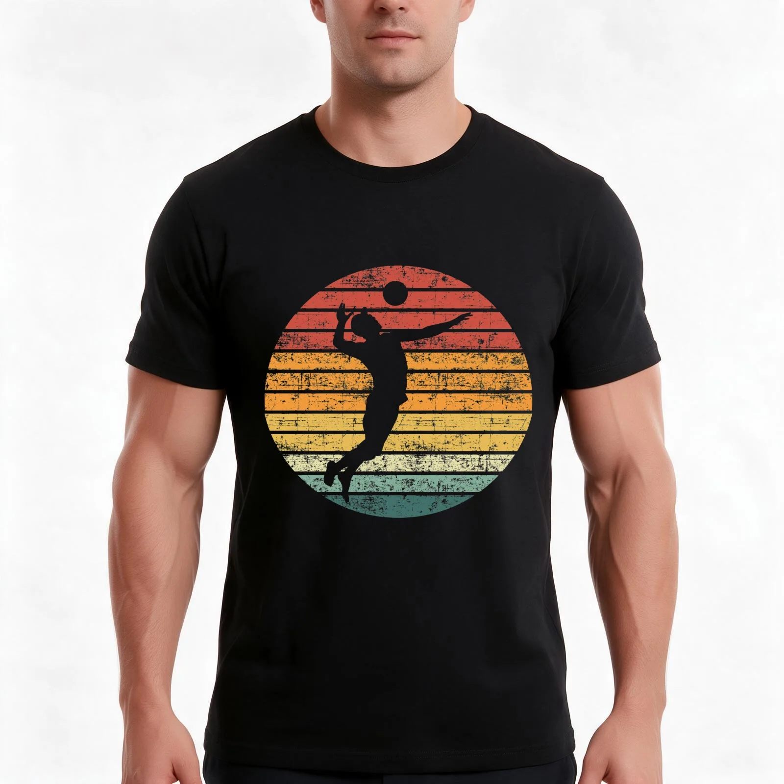 for volleyball players and fans. T-Shirt Summer Casual Cotton Tee, Unisex Men Women