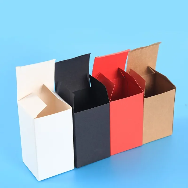 30pcs White Brown Black Red Color Paper Box For Gift Packaging Square Blank Paper Proposal Box Package