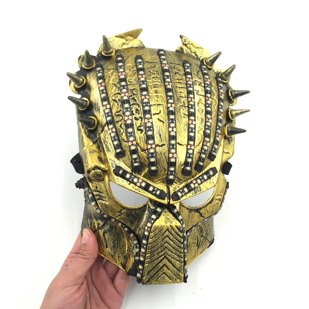 LED Halloween Killer Mask Glow Up Masquerade party Halloween birthday Christmas  Characters Movie Horror Cosplay Mask