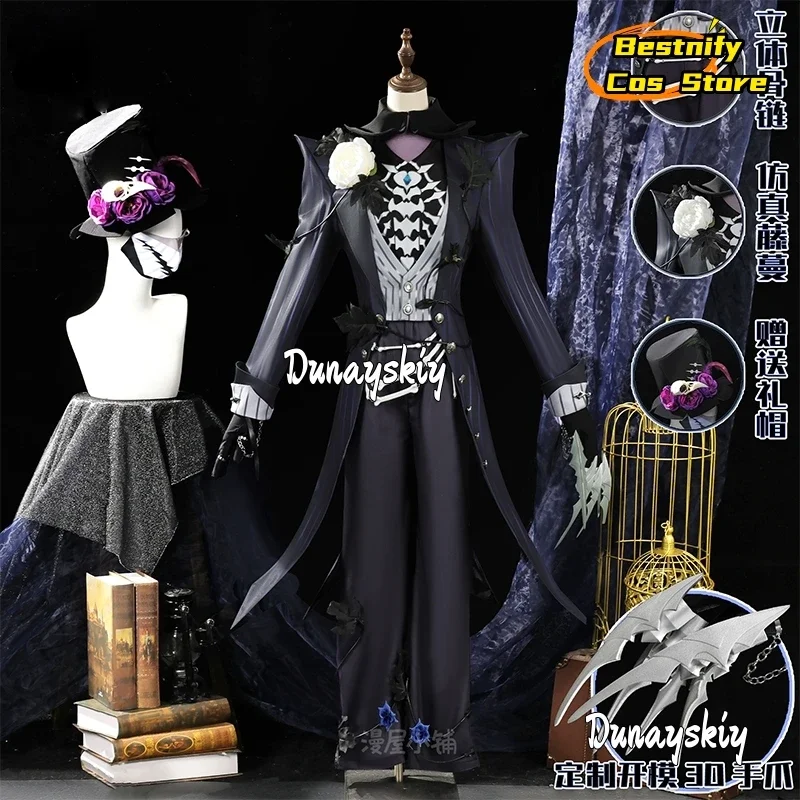 زي تنكري لعبة الهوية VJack زي الفنان الممزق زي القرون الوسطى القوطي زي أنيمي RipperUgu شعر مستعار للعب الأدوار دعامة الأحذية