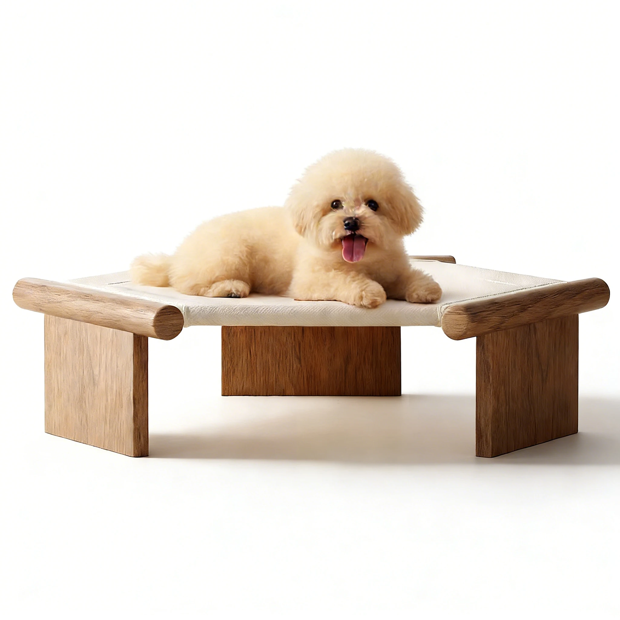 

Popular Creative Four Seasons Universal Hexagon Solid Wood Oxford Cloth Breathable Washable Pet Hammock Camp Bed for Small Dog