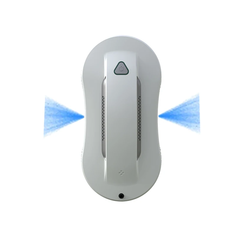 หุ่นยนต์ล้างกระจกหน้าต่างหุ่นยนต์ทําความสะอาดสองด้านสเปรย์น้ํา 2800Pa ดูดแบตเตอรี่ในตัว 500mAh เครื่องใช้ในบ้านอัจฉริยะ