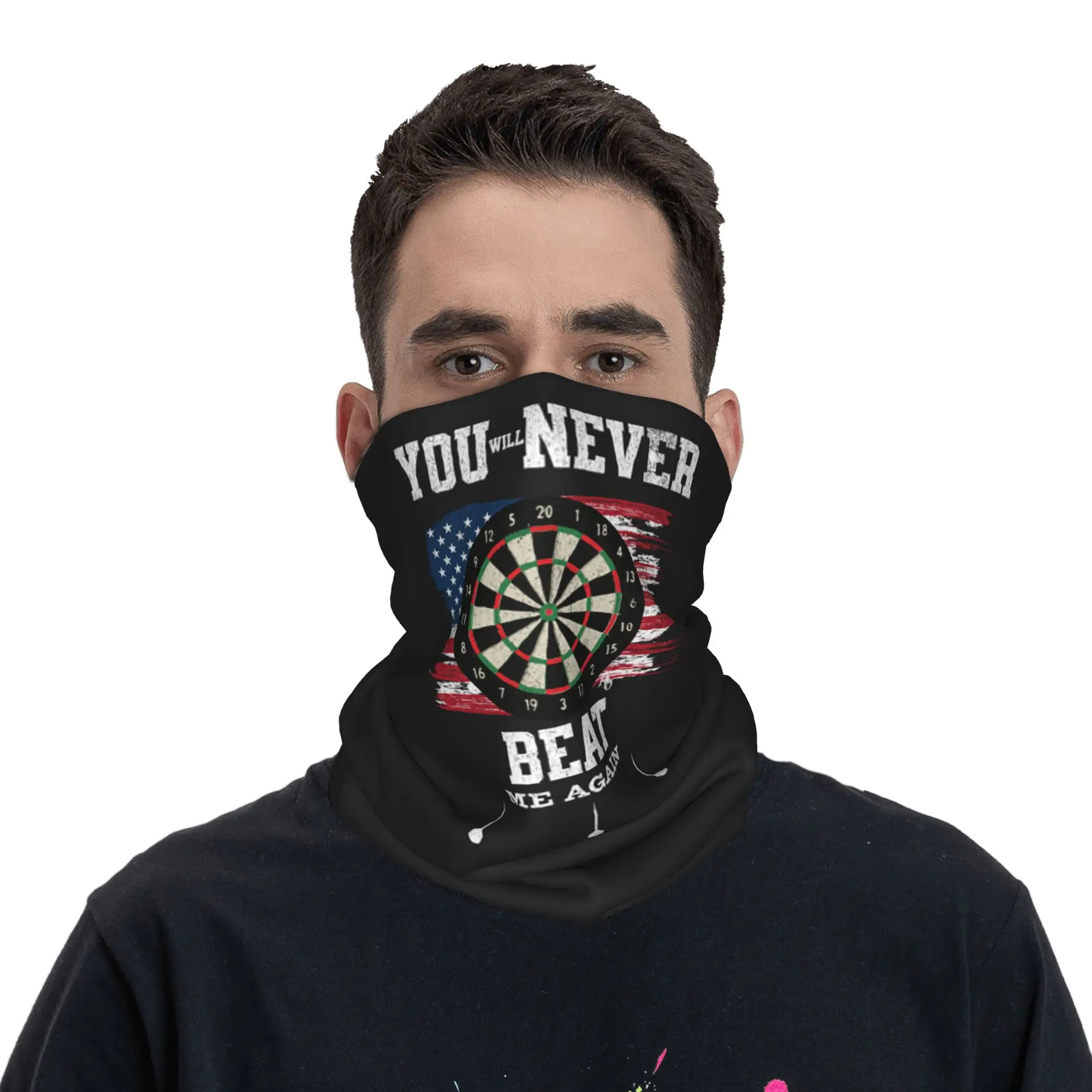 Dart Board Arrow Target Bandana Neck Cover Printed Magic Scarf Multi-use Headband Cycling Unisex Adult Washable