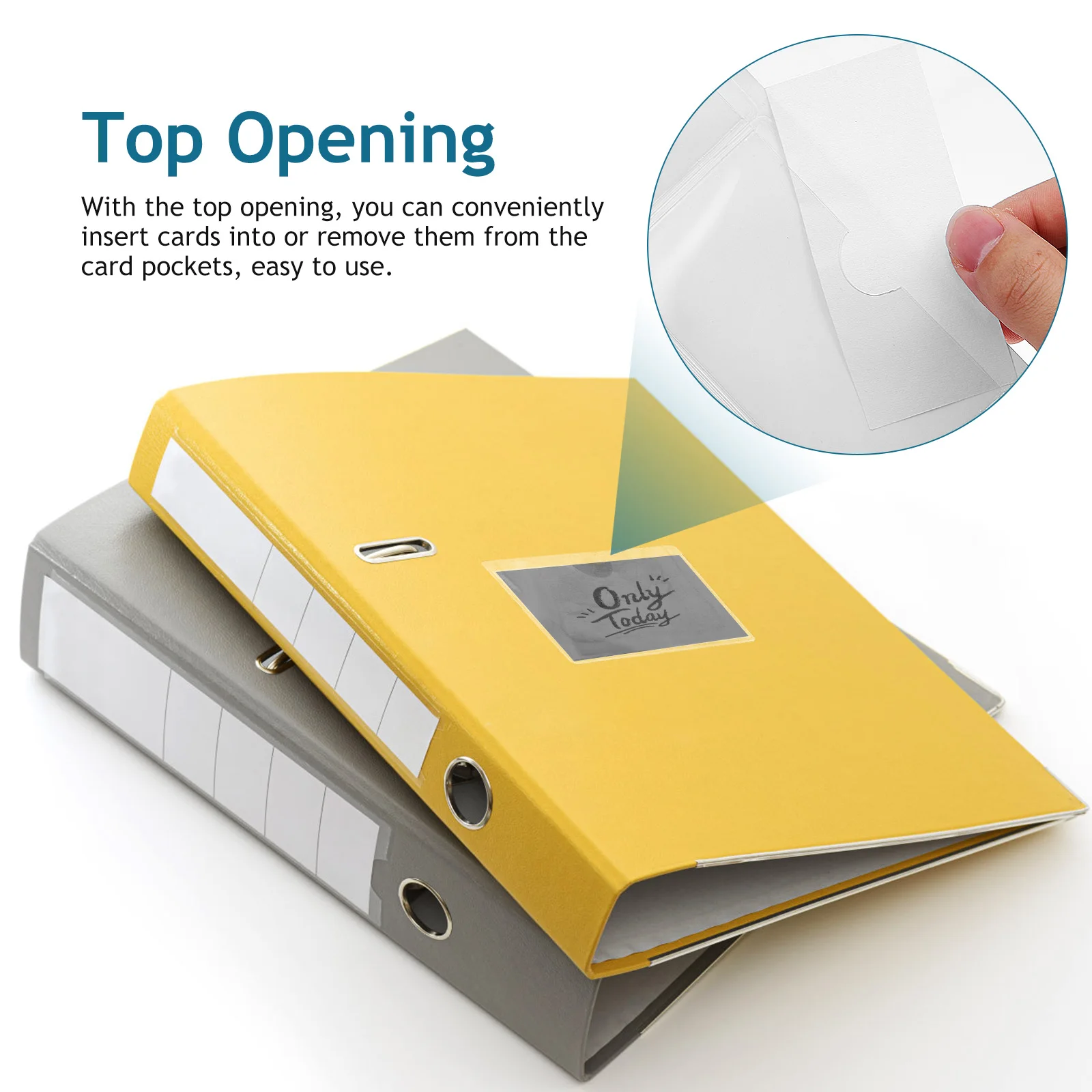 

36 Pcs Insert Card Bag Sleeves Index Pockets Self Adhesive Clear Label Pvc Plastic Holders