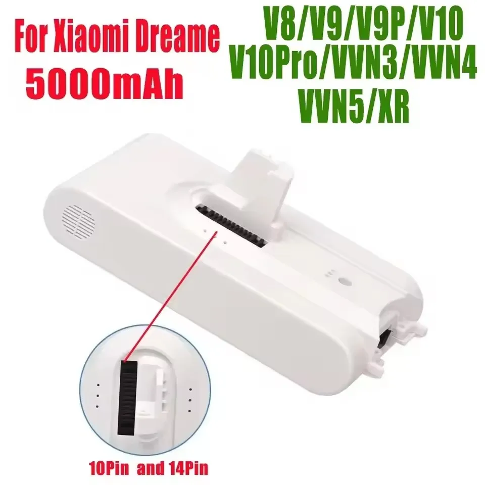 25.2V 4000mAh For Xiaomi Mijia Vacuum Cleaner V8 V9 V9B V9P V10 XR VVN3 VVN4 Dreame Vacuum Cleaner Lithium Battery