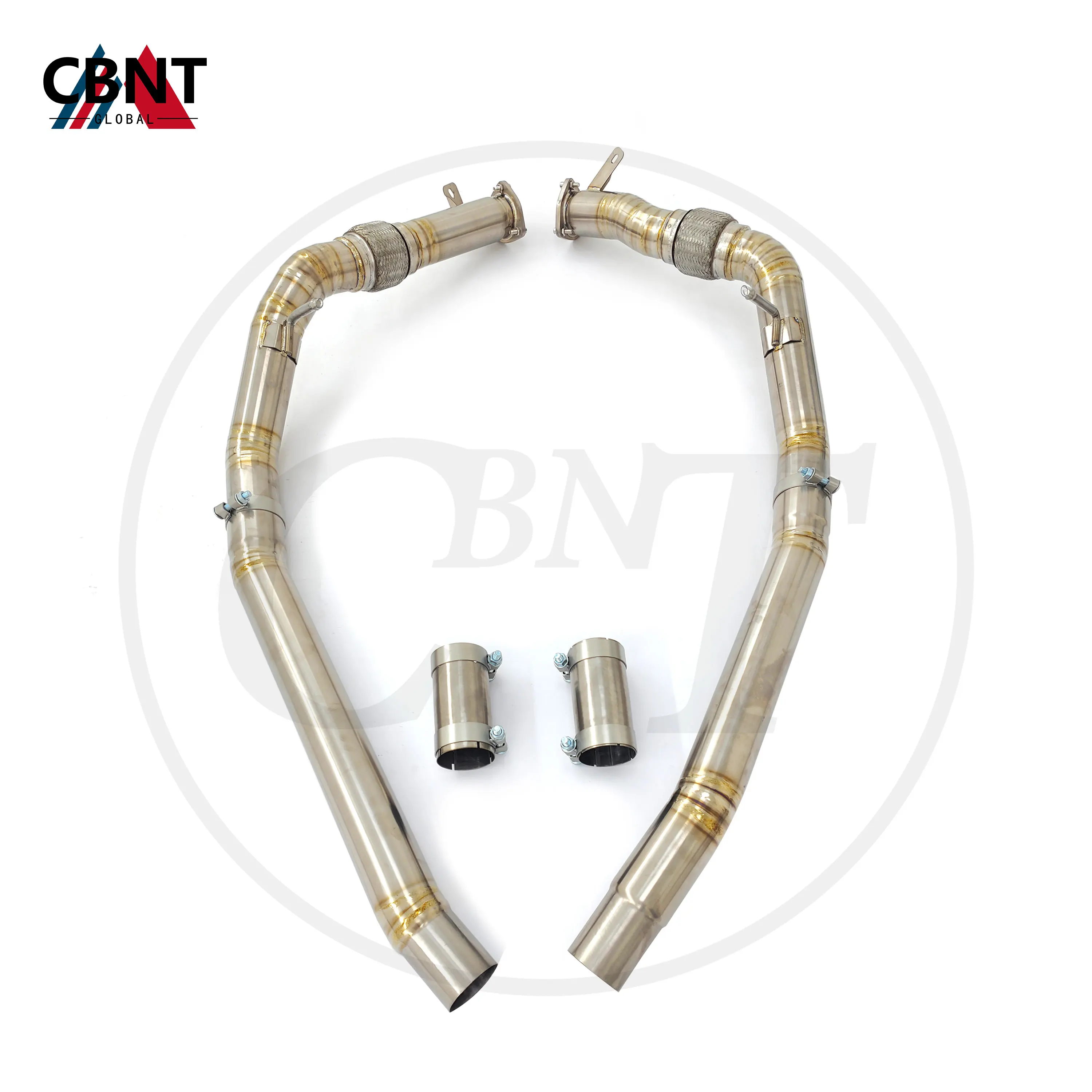 CBNT Exhaust System for Audi RSQ8 4.0T Front Pipe High Quality TC4 Titanium Alloy Secondary Downpipe Exhaust Pipe