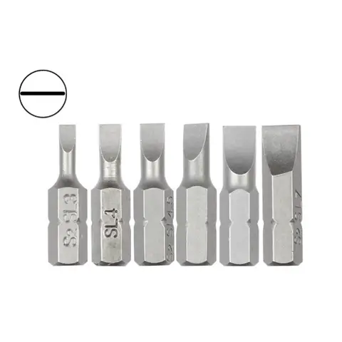 전동 공구용 전기 스크루드라이버 비트 세트, 1 인치 SL3 SL5 SL7, S2 스틸 1/4 인치, 6.35mm 육각 생크