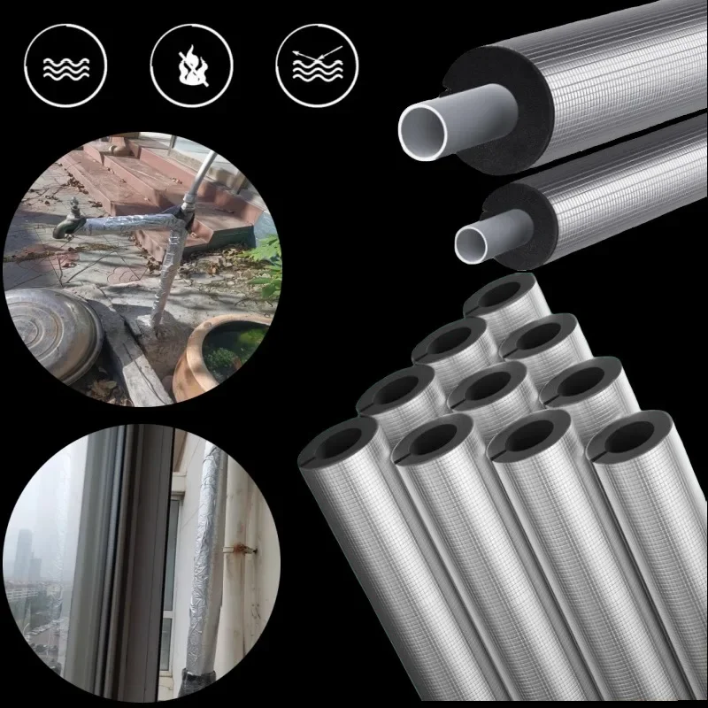 16-60MM Sponge Rubber Pipe Opening self-adhesive Pipeline Holder Thermal Insulation Tubular Protective Sleeve Tube Protector