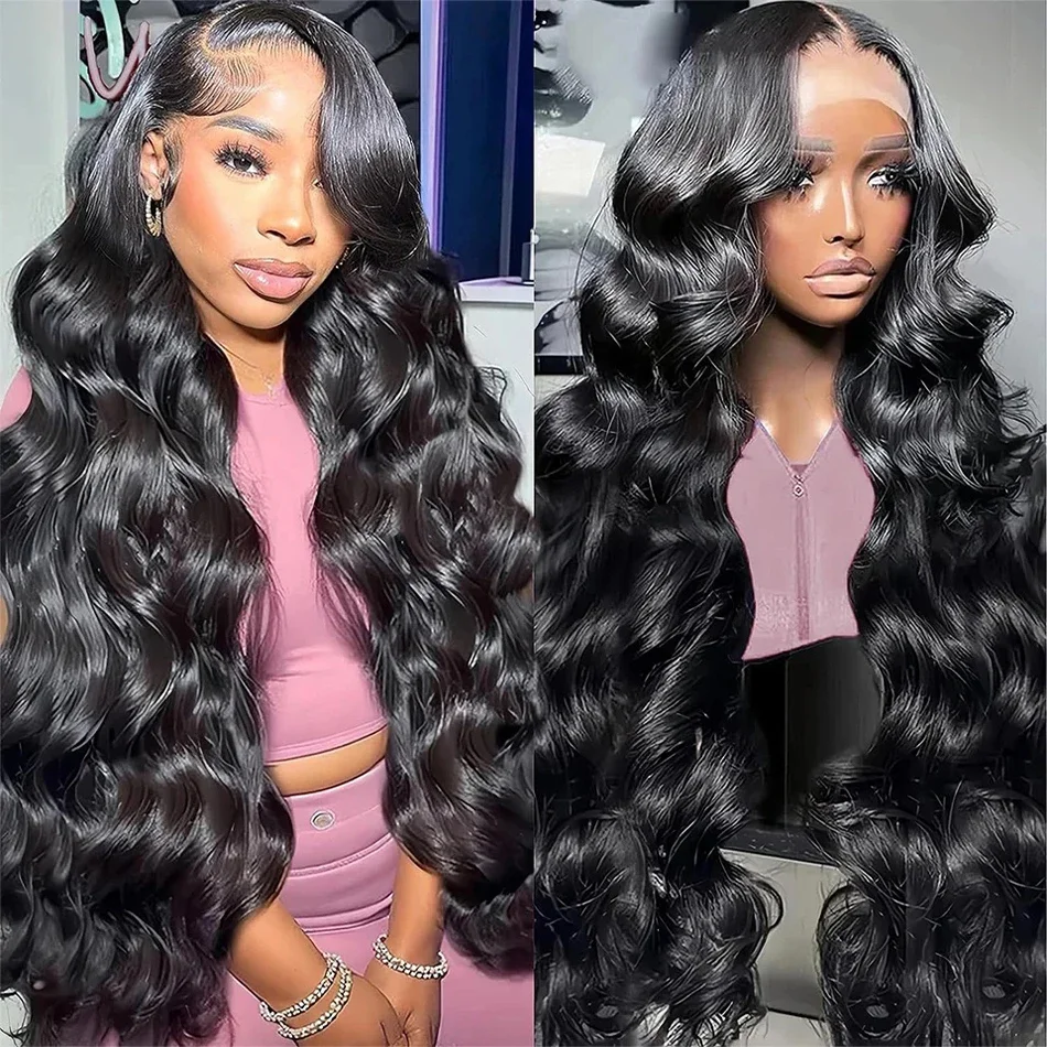 Body Wave 13x4 HD Lace Front Wig 26 Inch Wavys Transparent 13x6 Water Wave Frontal Human Hair Wigs Brazilian 220% For Women