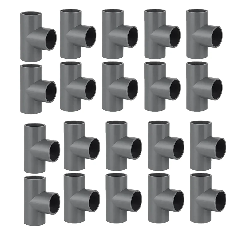 

ABUH-24PCS Heavy Duty 1-Inch PVC Pipe Fittings PVC Water Pipe Fittings 3 Way Furniture Grade Pipe Elbow Connectors