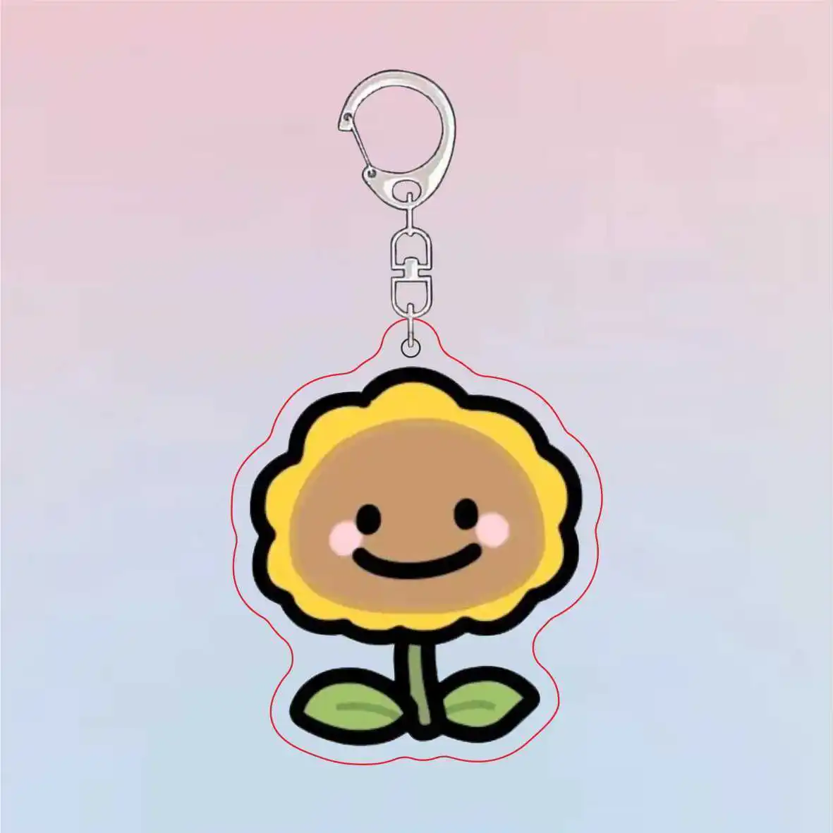 Plants Vs Zombies Acrylic Cute Keychain Game Related Products Girls Gift Key Chain Bag Charms Souvenir Creative Pendant Jewelry view 3