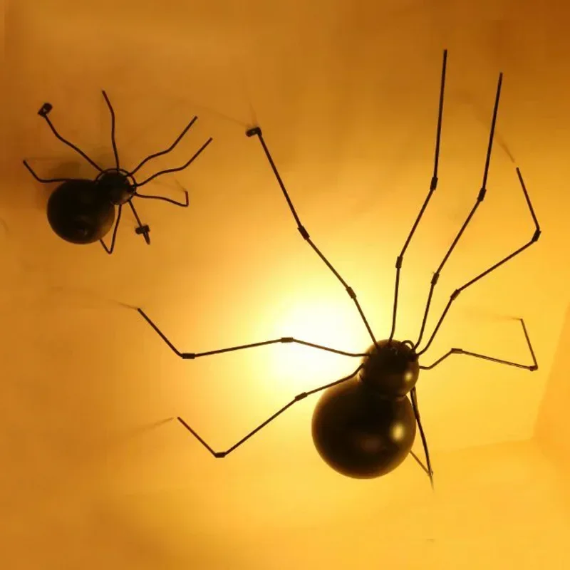 الرياح الصناعية العنكبوت النمل الجدار مصباح غرفة الطفل الحيوان هالوين شرفة الفنية الجدار مصباح الإبداعية لوميناريا ديكو مصباح