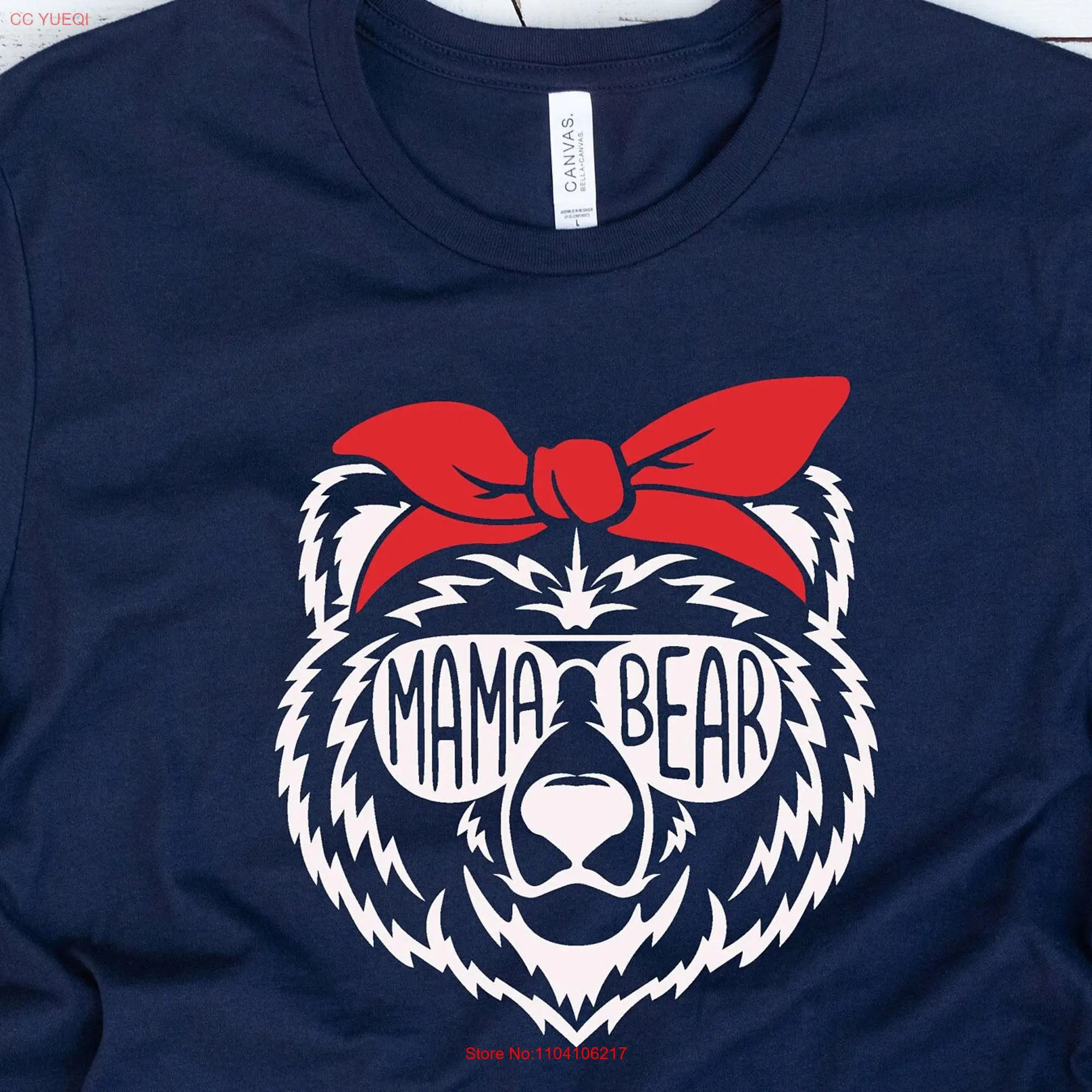 Mama Bear T Shirt New Mom Animal Nature Lover Momma Bandana long or short sleeves