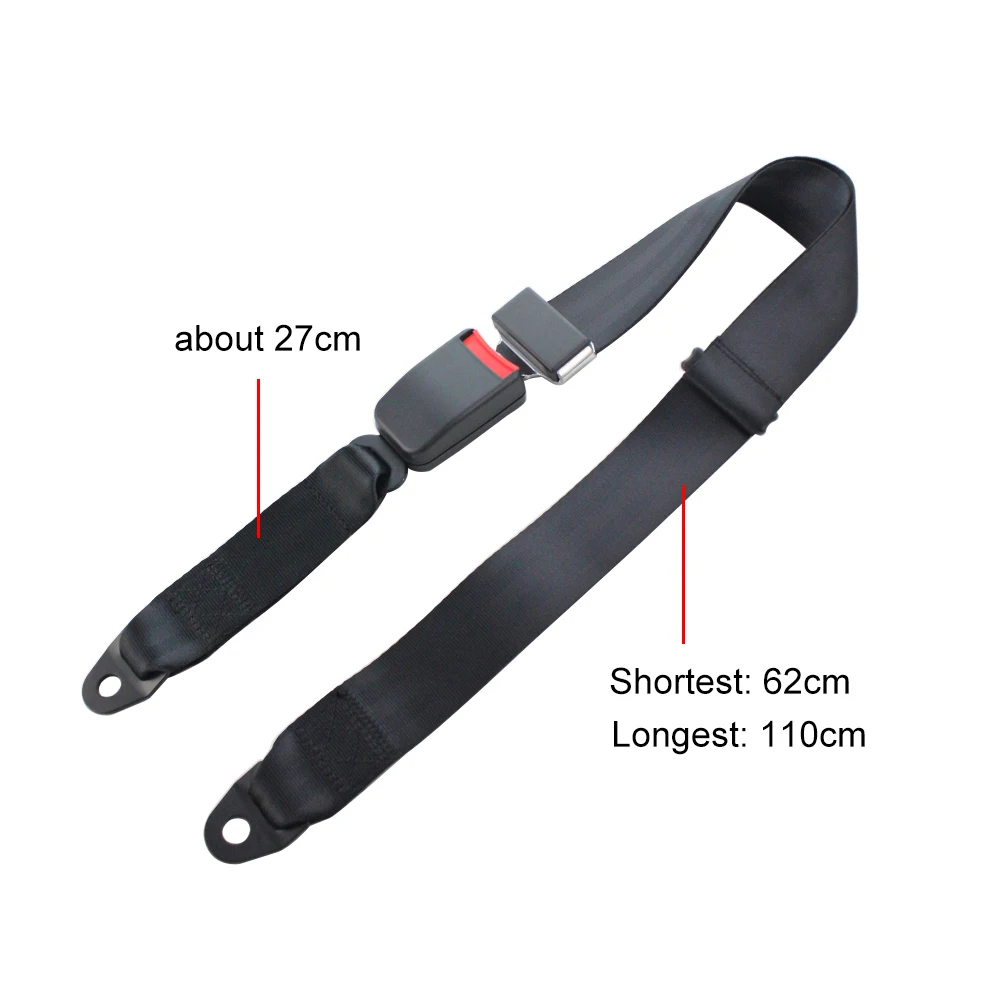 Car Safety Belt Safety 2 Bolt Point Adjustable Belt Universal Car Vehicle Belt Extension Extender Strap 62-110CM 2PC Same Style