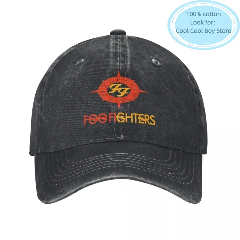 Vintage Music F-Foo F-Fighters Band Baseball Caps Unisex Distressed Washed Headwear Tour Outdoor All Seasons Adjustable Hats