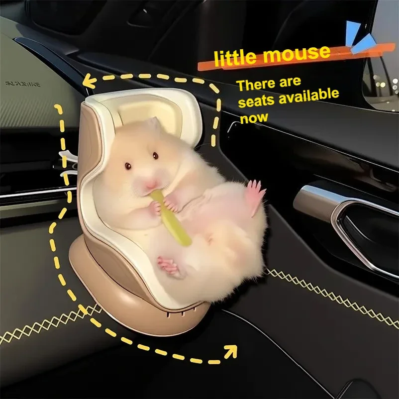 Car Accessories Gift Ideas - Hamster-Autositz-Lüftungsclip, Niedliches Miniatur-Haustier-Modell, Sicheres Fahrzubehör, Süße