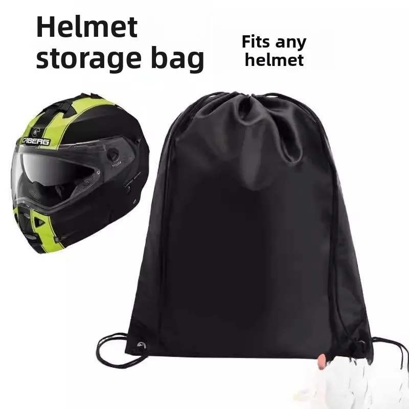

Dustproof Safety Hat Storage Bag Motorcycle Vehicle Waterproof Full Helmet Bag Drawstring Tensile Protection Cover