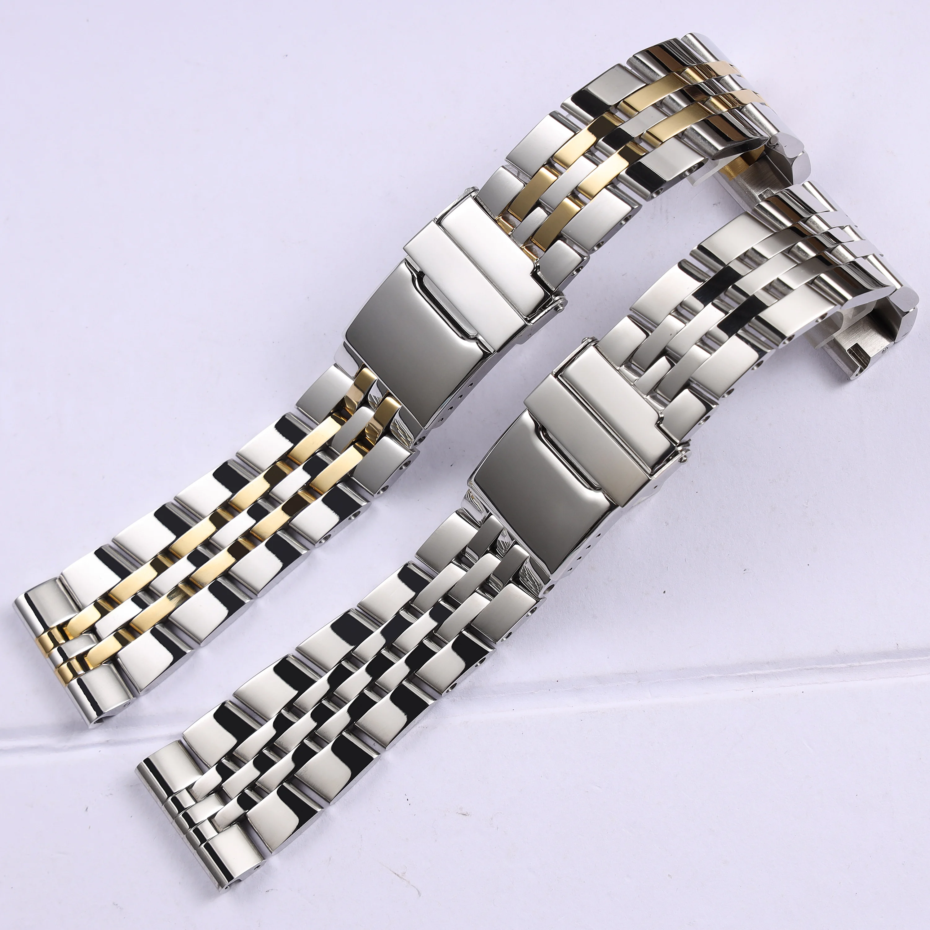 

high quality 18 20 22 24mm for Breitling High-quality Stainless Steel Strip bracelet Folding Buckle Replacement Watchband Strap