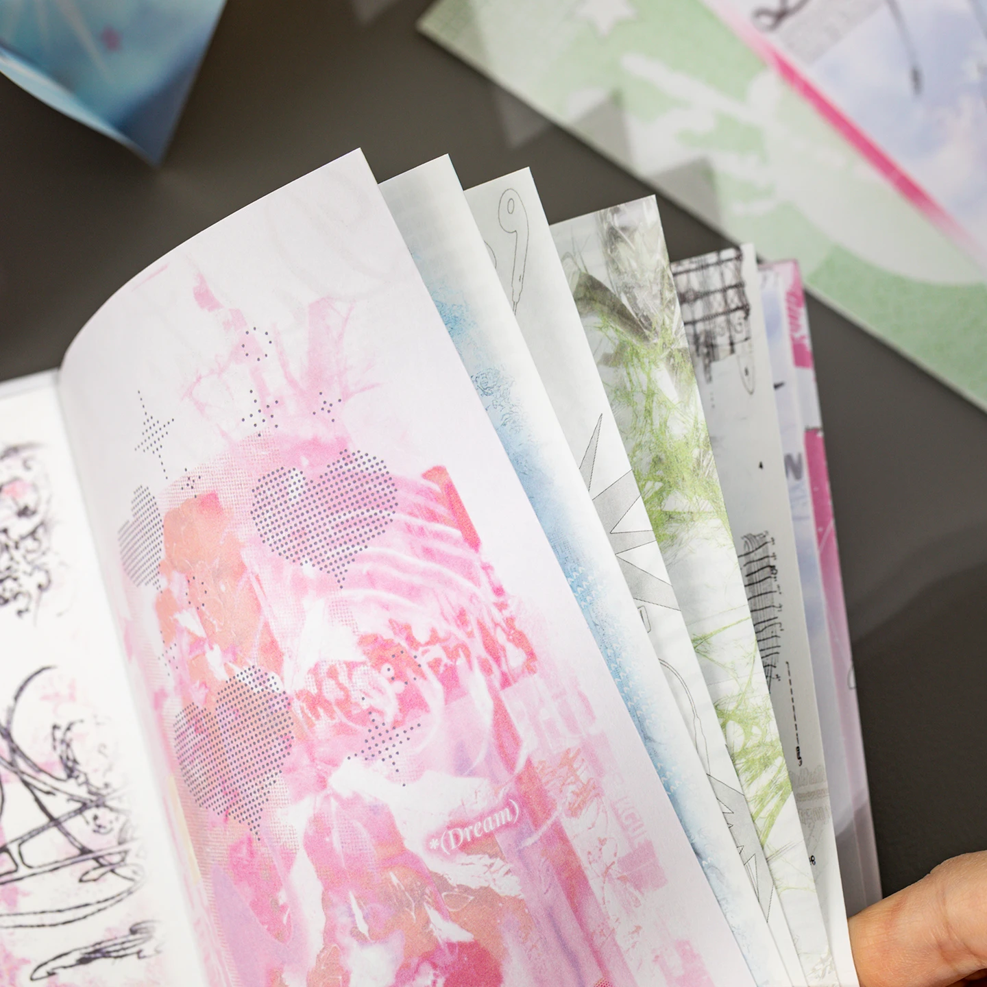 JIAMIE 12sheets Kawaii Ins Foldable Aesthetics Handbook Scrapbooking Material Background Paper DIY Journal Supplies