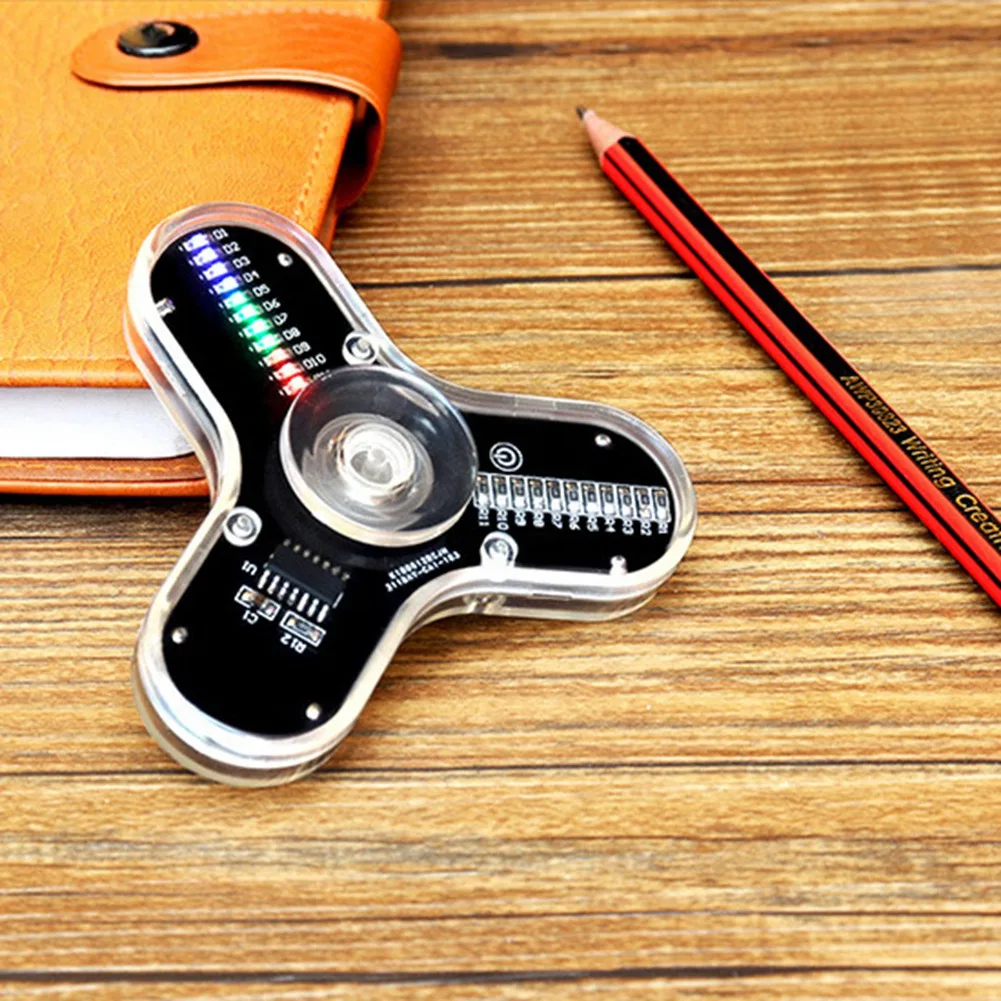 

New!!Electronic DIY Kit LED Fingertip Gyro Colorful Diode Electronic Training Set SMD Welding