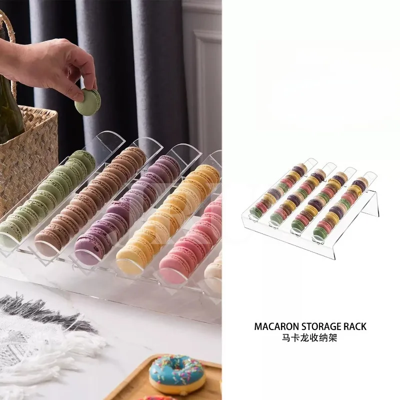 Minimalist Transparent Acrylic Dessert Display Stand Donut Biscuit Macaron Storage Tray Cake Pastry Rack