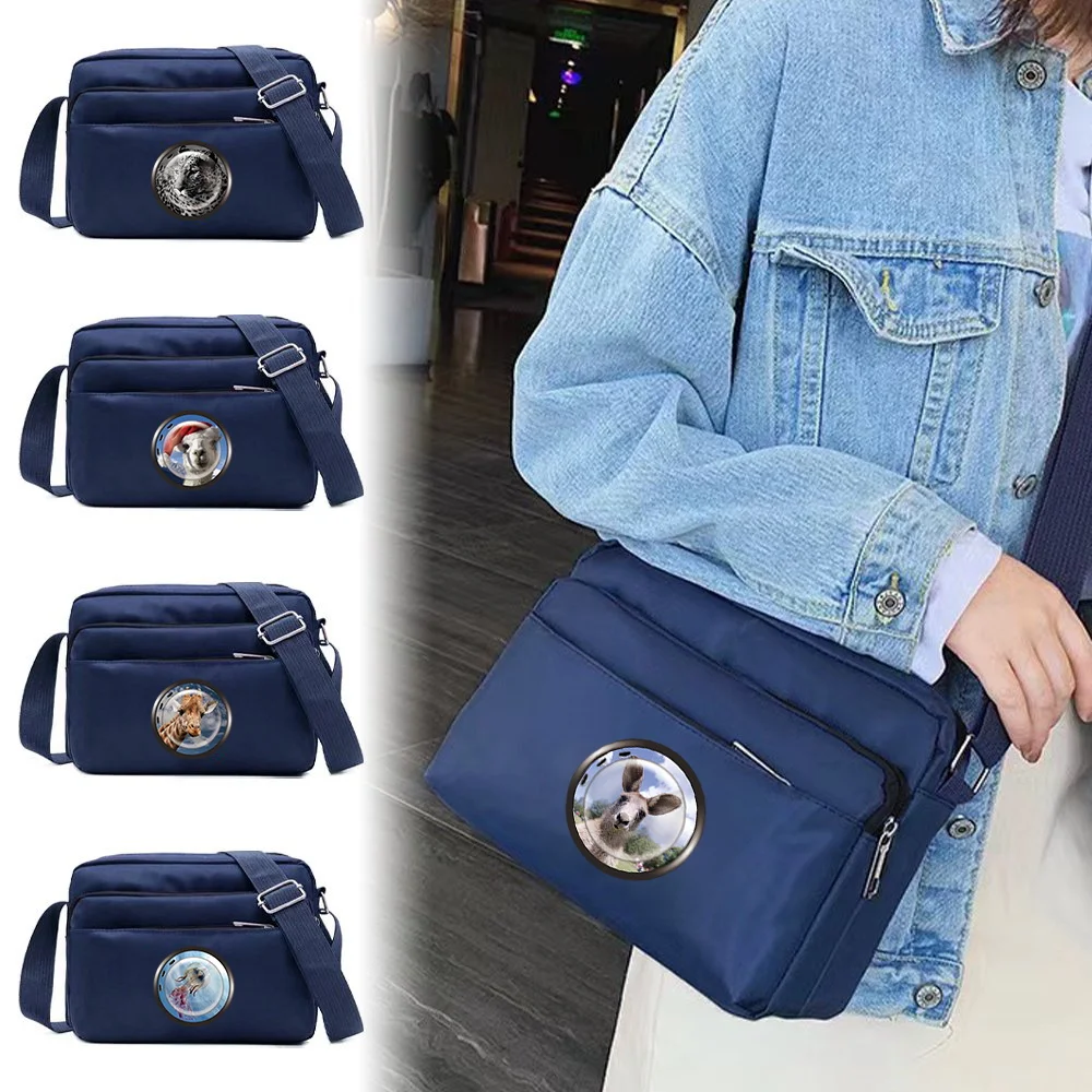 

Messenger Bag Simple and Durable Work Commuting Window Pattern Printing Series New Luxury Fashion Women Crossbody Pack