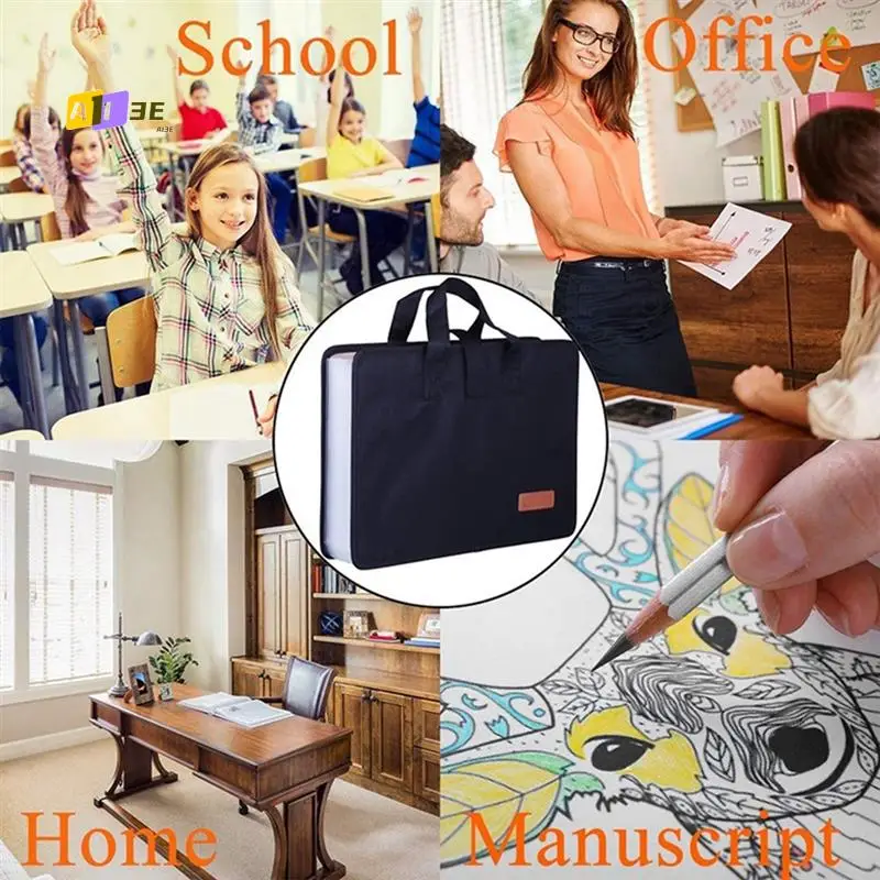 

A13E-13 Pockets Expander File Folder Document Organizer With Handle A4 Size Capacity Accordion File Organizer