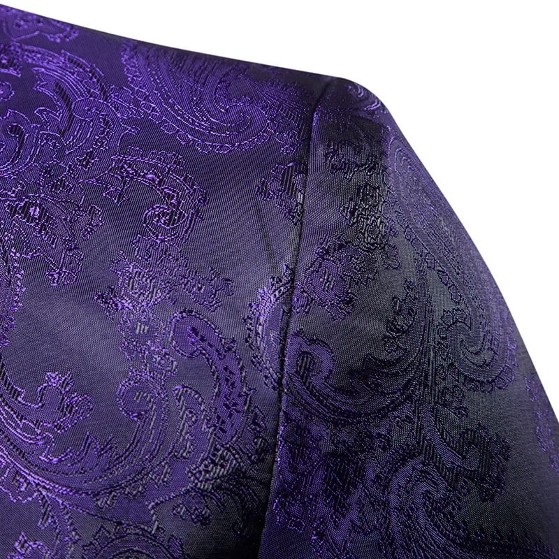 Purple Men\'s Suit Jacket, Wedding Party Dress Coat, Red Purple Blue Gold Men Blazer, Size M L XL XXL XXXL