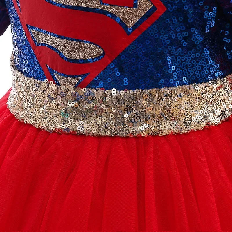 Vestido de Supergirl para niñas, ropa de fantasía para carnaval, Pascua, juego de rol, disfraces de Anime para mujeres, Ropa para Niñas, Superman