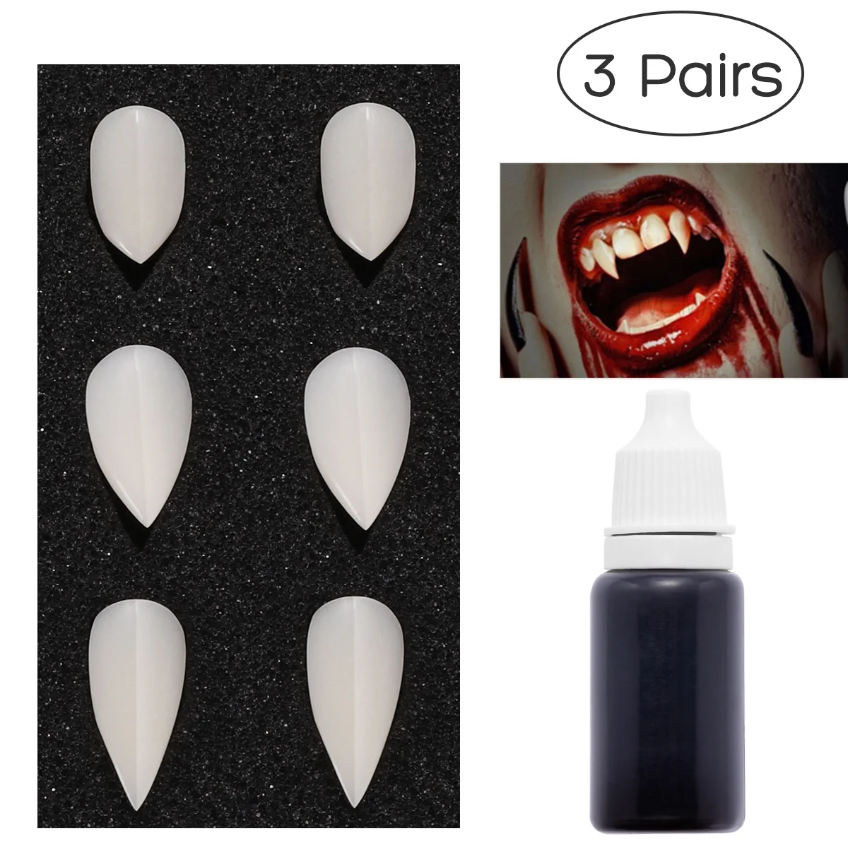 Zanne per cosplay Dente finto Accessori per costumi di Halloween Uomini adulti Denti finti