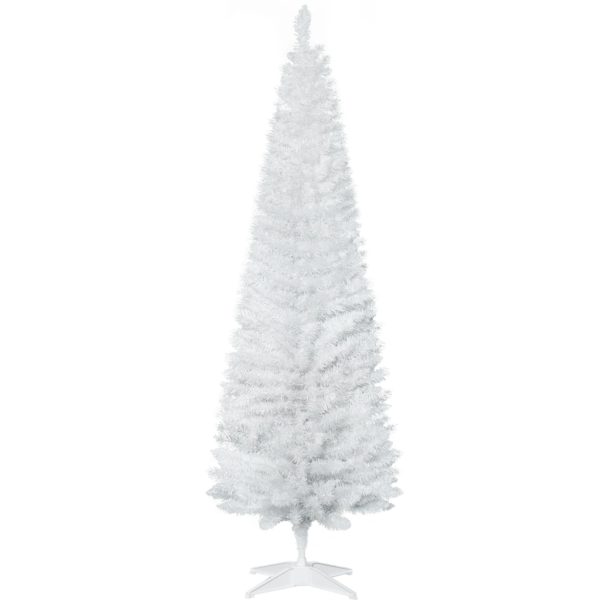 HOMCOM Artificial Christmas tree 180 cm fireproof with 390 tips PVC