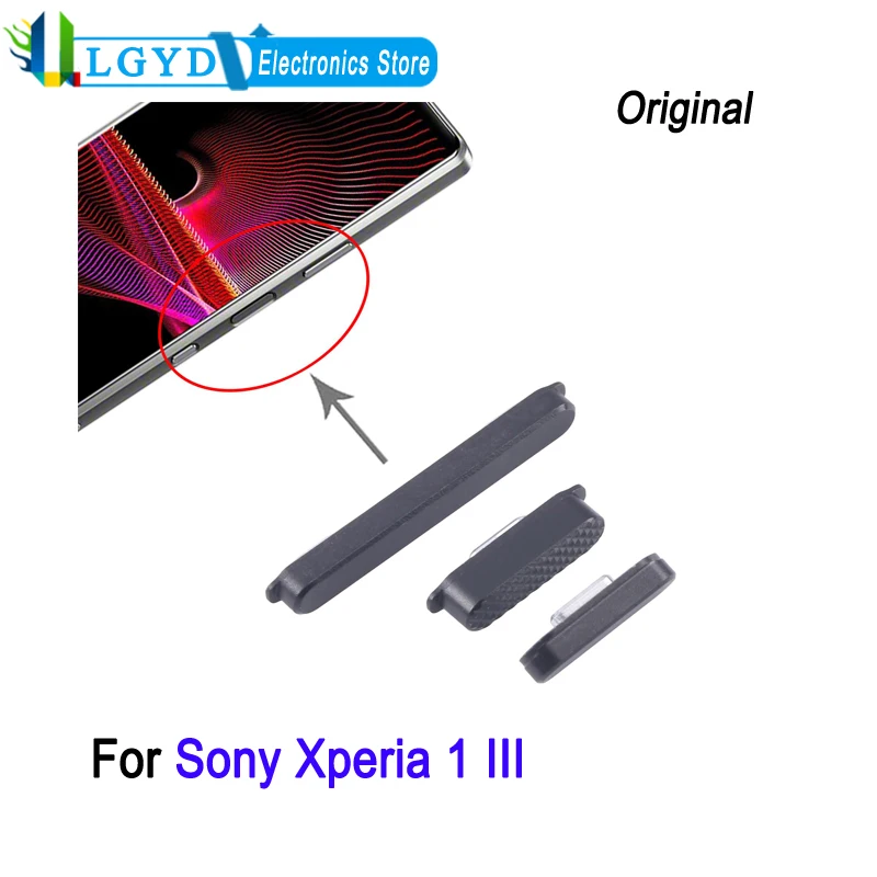 

Оригинальная кнопка для ремонта телефона Sony Xperia 1 III, кнопка питания и регулировки громкости, запасная часть