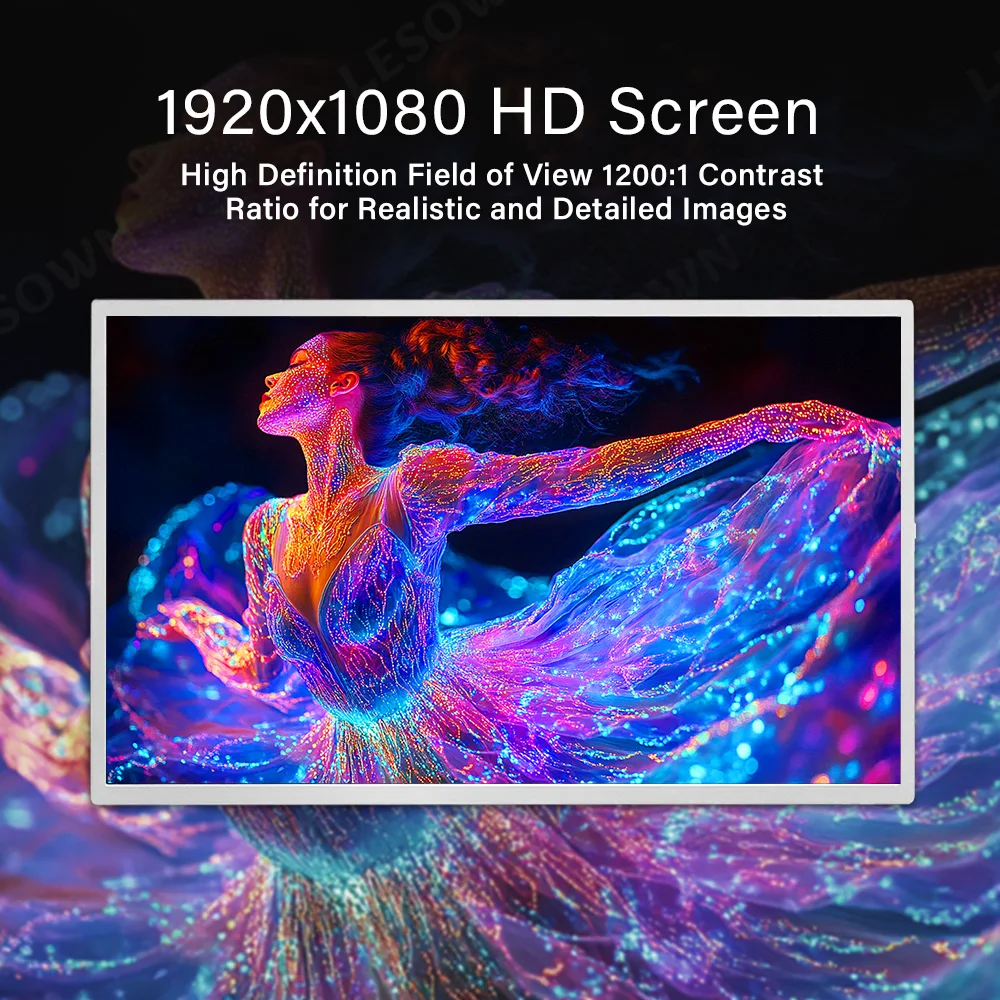 LESOWN Wide Screen 18.5 inch 1080P FHD 1200:1 Full Viewing HDMI VGA Interface Display Module for Intelligent Central Control