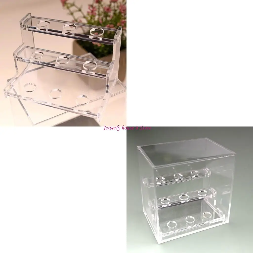 

Элегантная акриловая коробка витрины с пылезащитной особенностью для камней драгоценных камней кристаллических