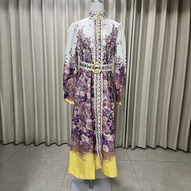 

Women's Dress Floral Linen Elegant Long Dresses Casual Vacation Beach Party Dresses Woman Clothing Summer Skirts for Women 2025