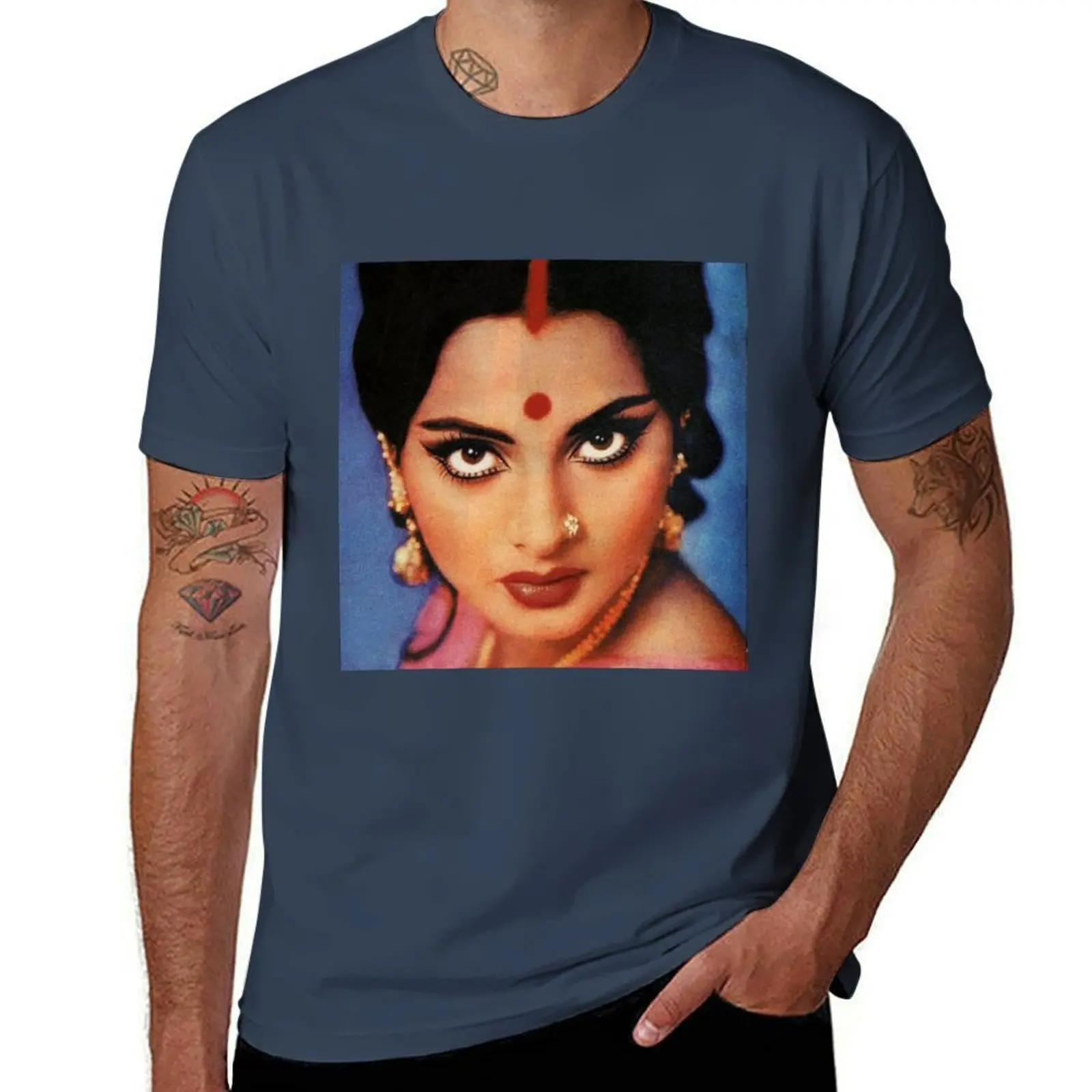 

South Indian Actress T-Shirt anime t shirts oversize t shirt men 100% cotton luxury brand T-Shirt