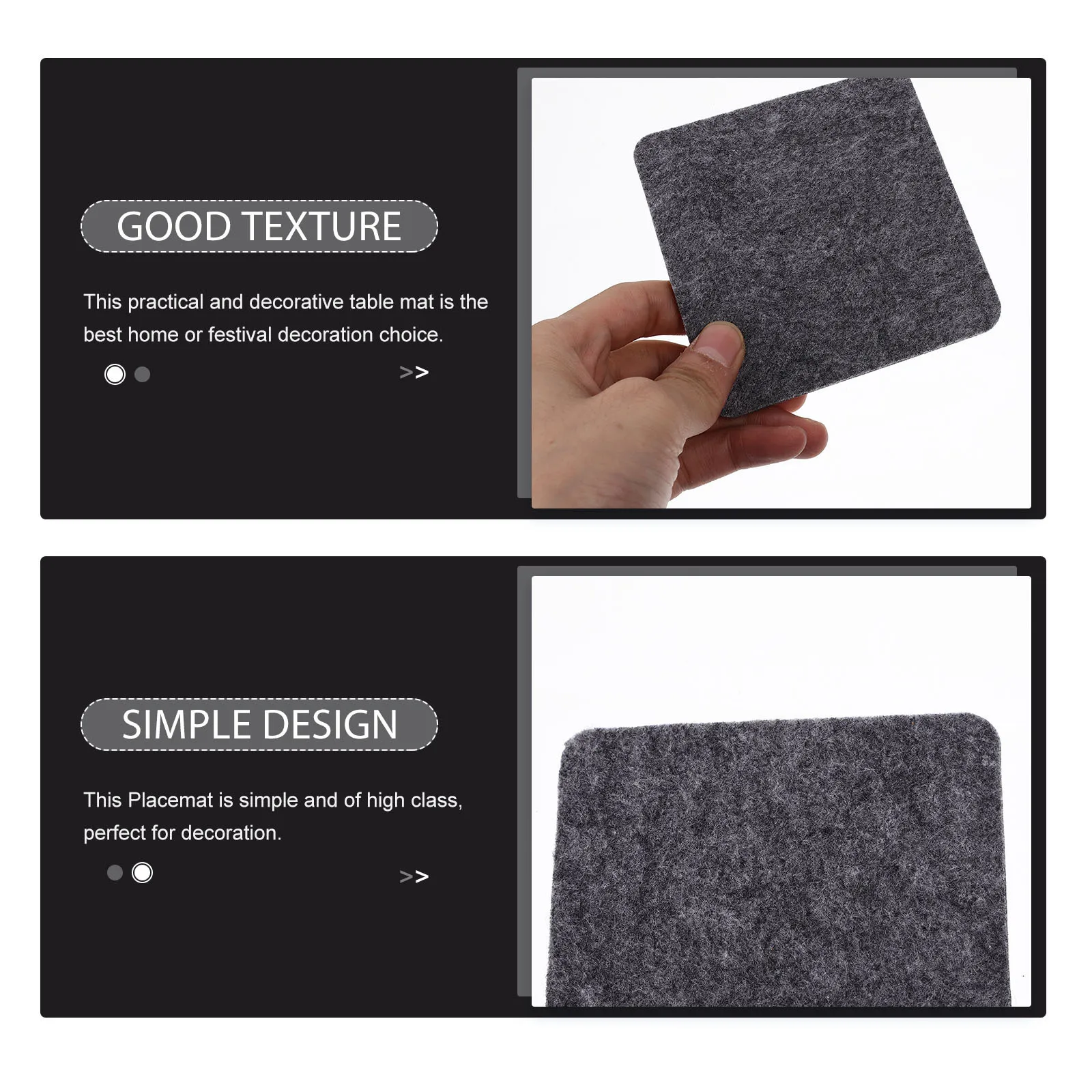 

4Pcs Felt Cup Coaster Set Heat Insulated Table Mats Protective Placemats for Home Restaurant Cafe Drink Use Felt Coasters