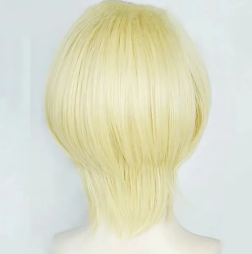 Anime William James Moriart Cosplay Wig Blonde Short Heat Resistant Synthetic Hair