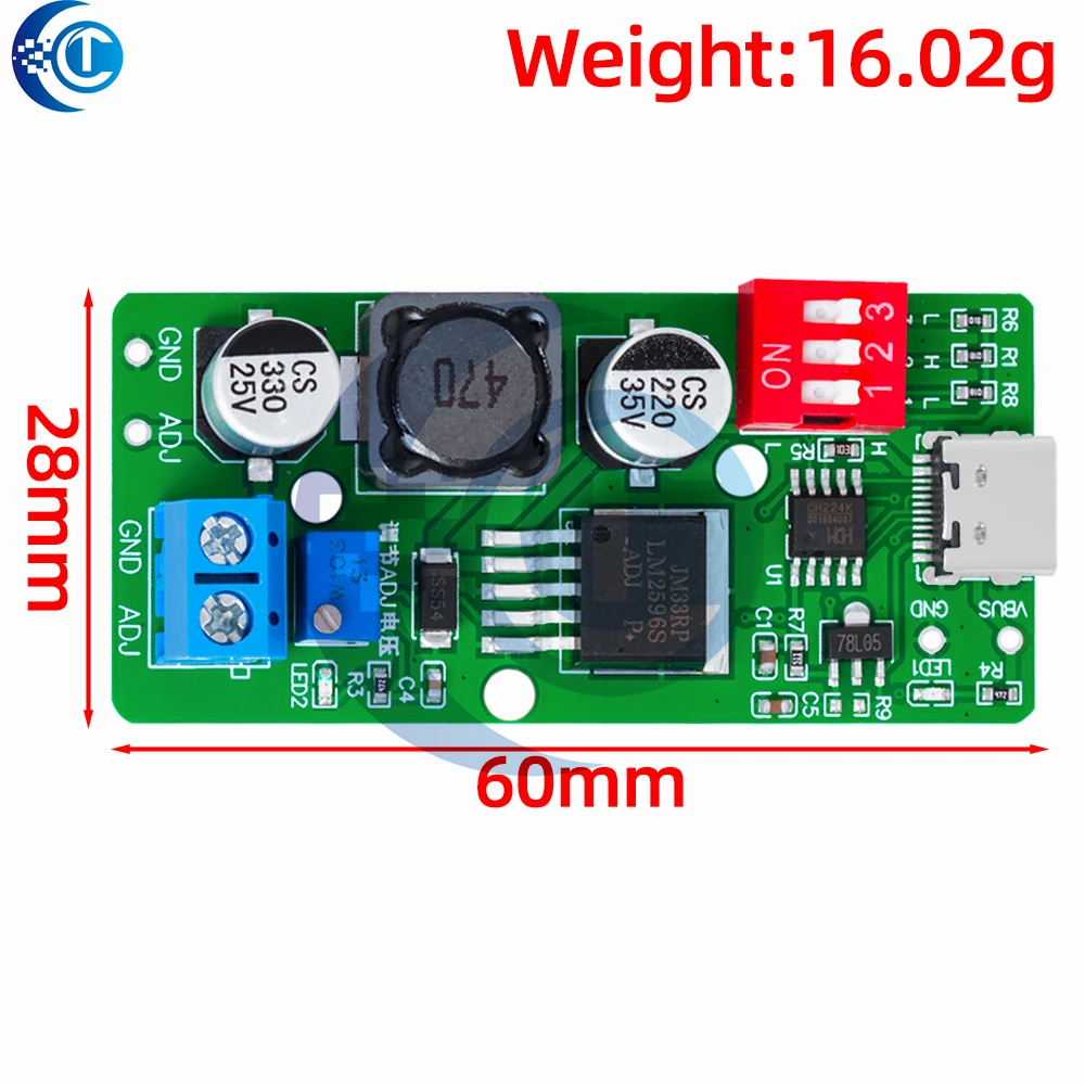 PD3.0 Quick Charge Trigger for iPhone/Samsung (1PCS/4PCS): 3A Max Programmable 1.8V-18V DC Adapter