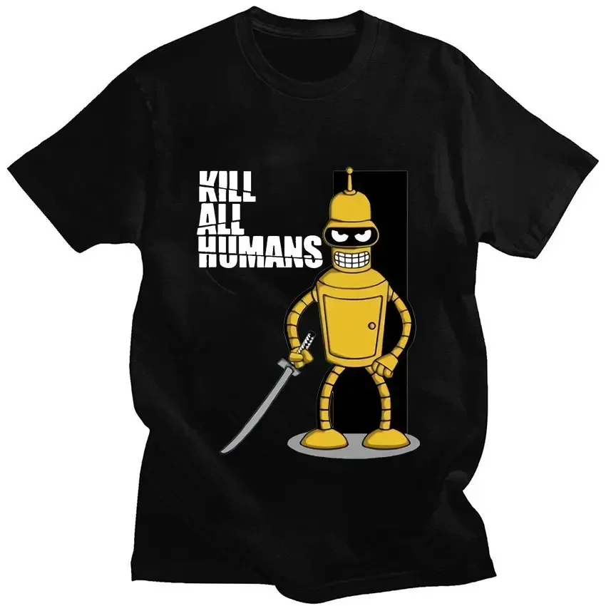 Robot, Harajuku BEER, Film and Television, Leisure T-shirt, women clothing  women t shirt  oversized t shirt cotton