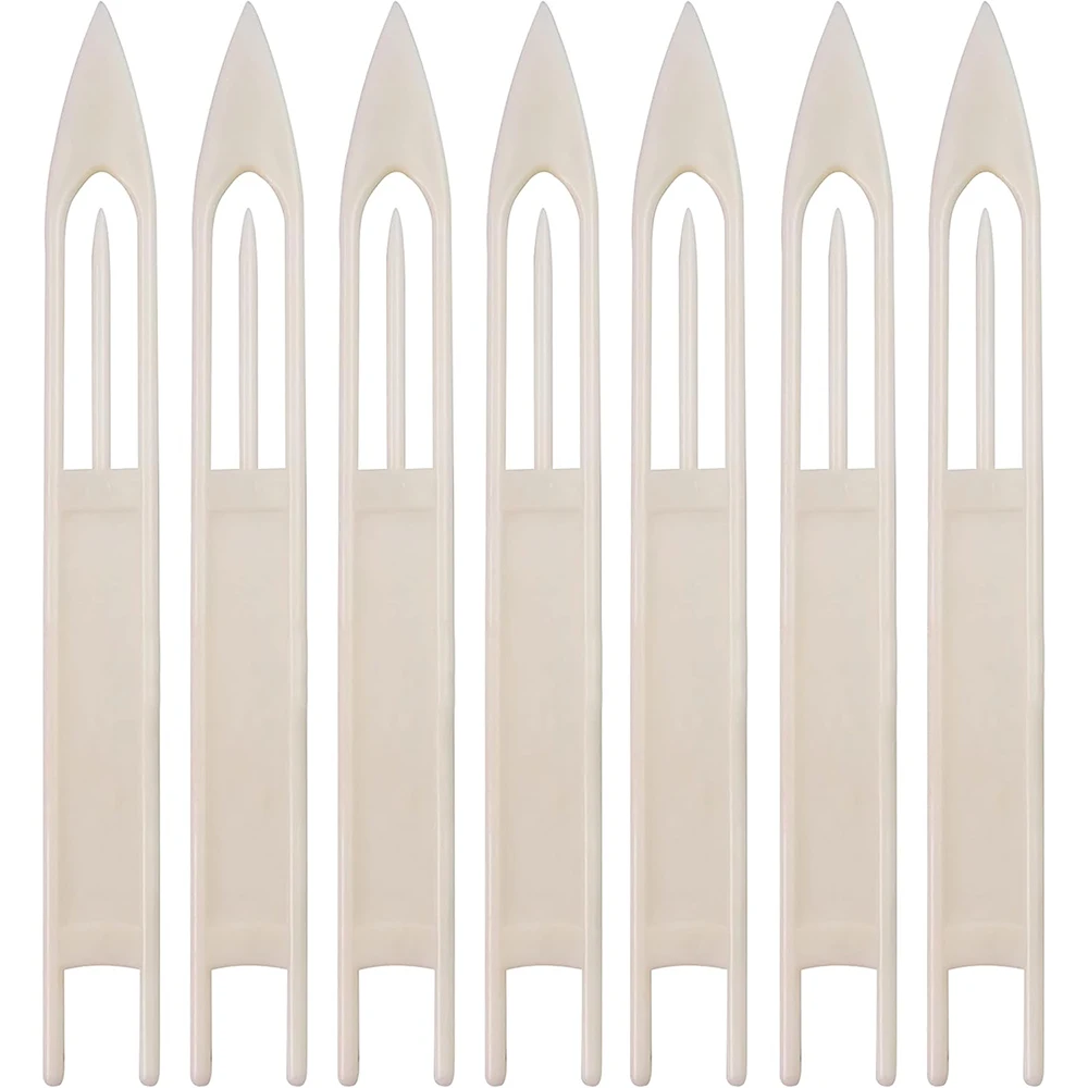 7Pcs/Set Fishing Line Equipment Repair Shuttles Netting Needle White Plastic Fishing Accessory Size 3-9