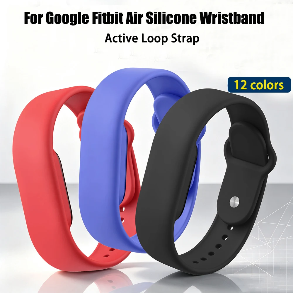 Silicone Loop Bands for Google Fitbit Air Sport Fitness Tracker Ultra-Slim Soft Wristband for Fitbit Air Quick Release Bracelet