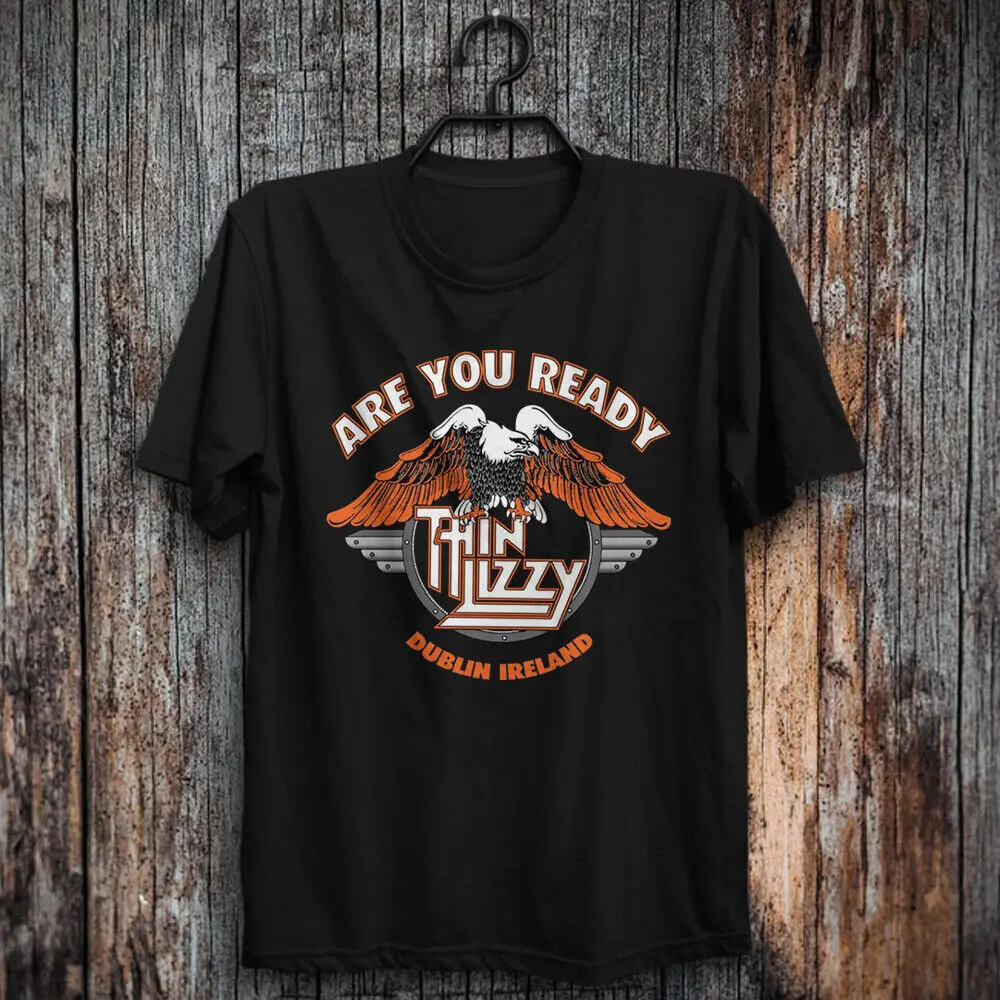 Thin Lizzy Are you Ready Dublin Ireland live 1980 T shirt Phil Lynott Gary Moore