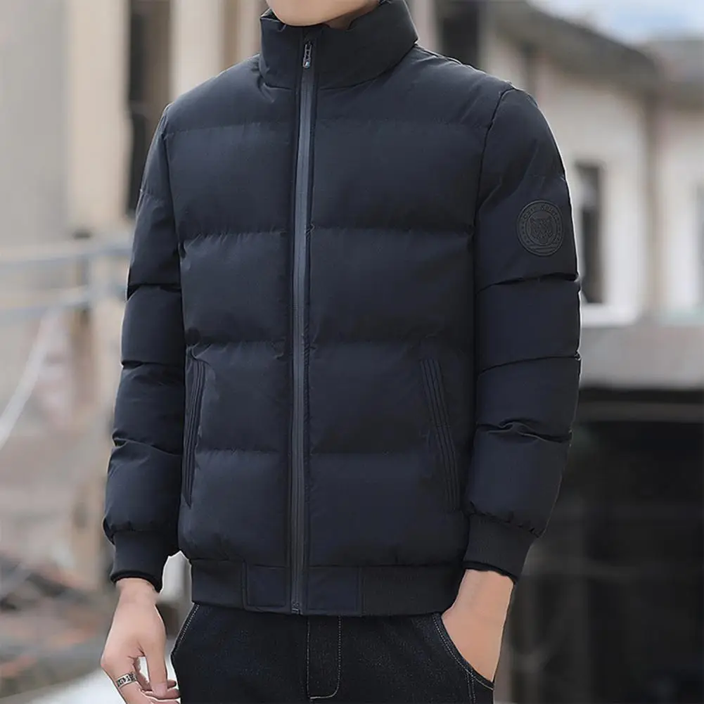 

Temperament Popular Thick Pockets Jacket Coat Super Soft Men Coat Solid Color Streetwear