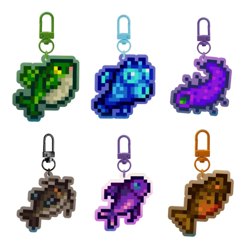 

Star Dew Valley Keychain Fish Surrounding Legends Fish Glacier Fish blobfish Acrylic Surrounding Star Dew Valley Fish Pendant