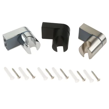 ABS 크롬 도금 조절 가능 샤워 헤드 홀더 스탠드, 벽 장착, 360 도 회전 가능, 욕실 샤워 장착 브래킷 클램프