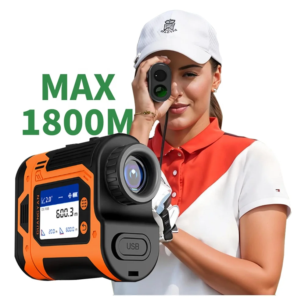 LCD Display C01 IP65 Waterproof 6X Zoom Mini Golf L-aser Rangefinder High Accuracy L-aser Distance L-aser Distance Meter