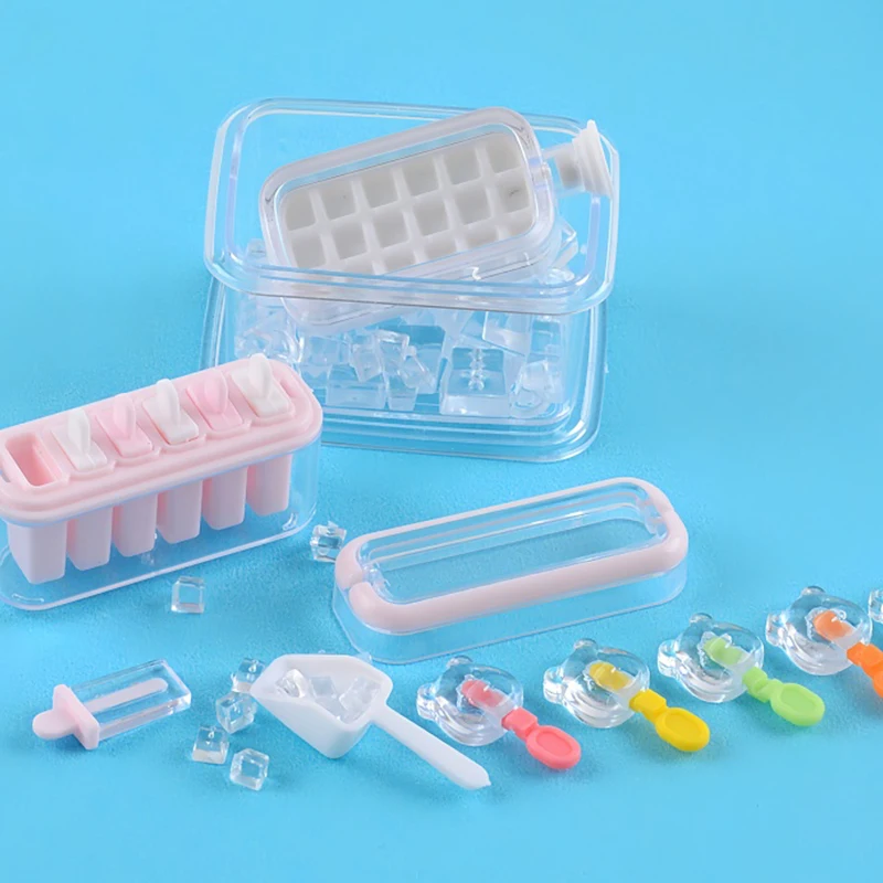 1Set Casa delle bambole in miniatura Fare Stampo per bastoncini di ghiaccio Mini Simulazione Orso Bastoncini di ghiaccio Modello Giocattoli Casa delle bambole Giocattolo per ragazza Accessori-Giocattolo